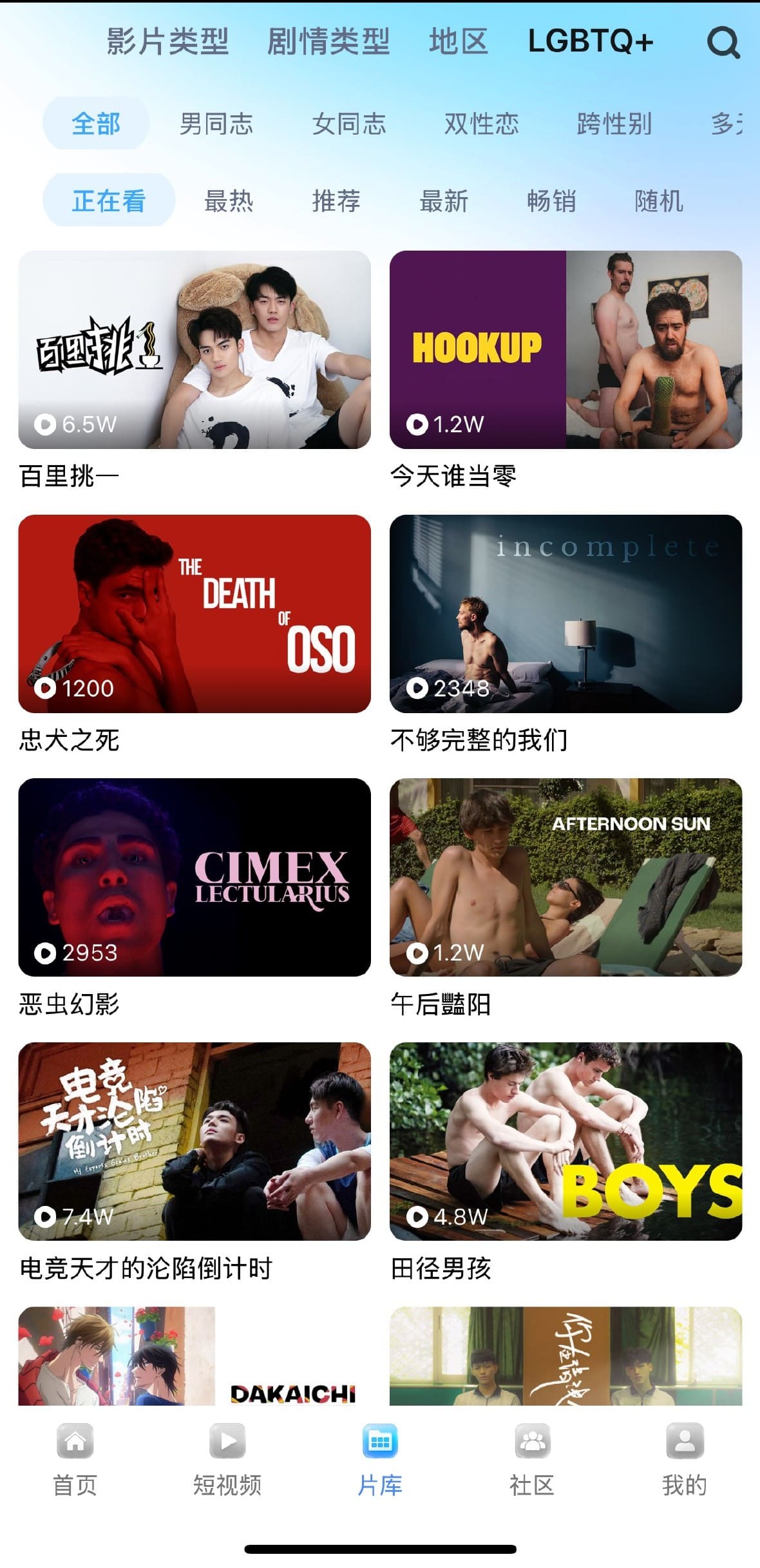 小蓝男同LGBTQ主题片库分类页面